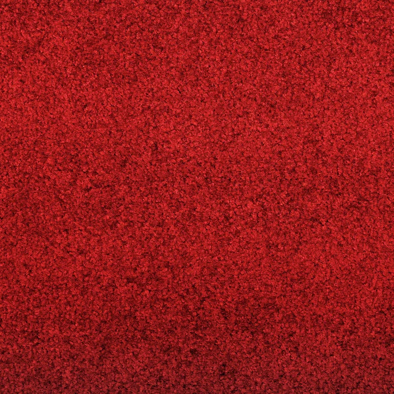 Tapis d'entrée rectangulaire moderne 60 x 180 cm adapté intérieur extérieur base antidérapante en polyamide rouge 02_0057991