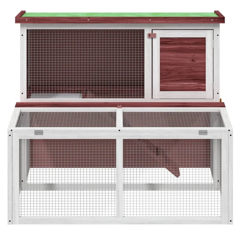 Clapier moka 102 x 90 x 84,5 cm bois de pin massif marron 02_0041950