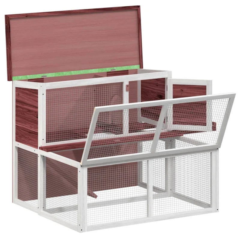Clapier moka 102 x 90 x 84,5 cm bois de pin massif marron 02_0041950