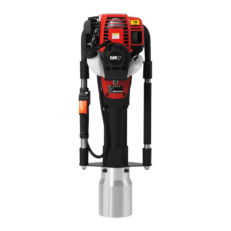 Enfonce-pieu à essence pilon à poteau thermique enfonce-piquet (870 Watts, 1,3 Nm, 25-50 J, ø 120 mm max, Démarreur à tirette) 14_0007517
