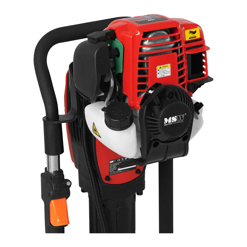 Enfonce-pieu à essence pilon à poteau thermique enfonce-piquet (870 Watts, 1,3 Nm, 25-50 J, ø 120 mm max, Démarreur à tirette) 14_0007517