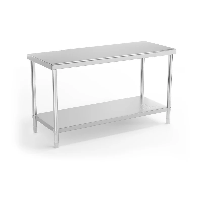 Table de travail cuisine professionnelle acier inox 150 x 60 cm capacité de charge de 230 kg 14_0003659