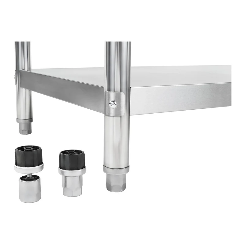 Table de travail cuisine professionnelle acier inox 150 x 60 cm capacité de charge de 230 kg 14_0003659