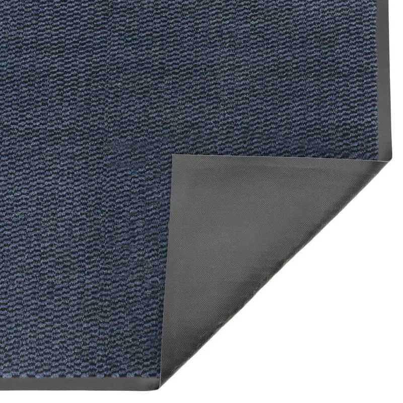 Paillasson d'entrée antidérapant 60 x 150 cm absorbant durable style moderne en PP bleu 02_0058117