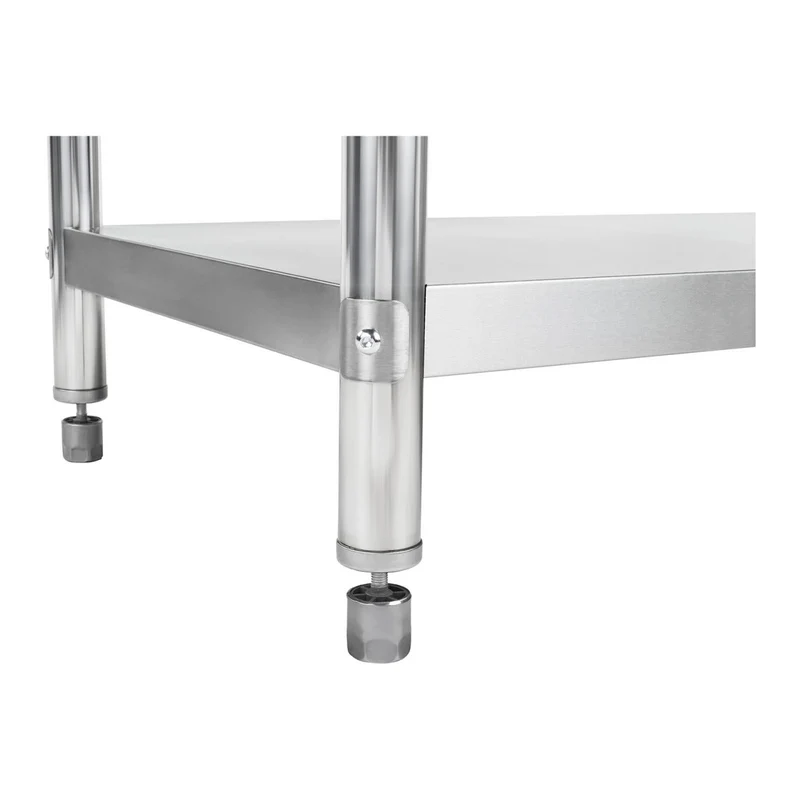 Table de travail cuisine professionnelle acier inox 100 x 60 cm capacité de 90 kg avec dosseret 14_0003650