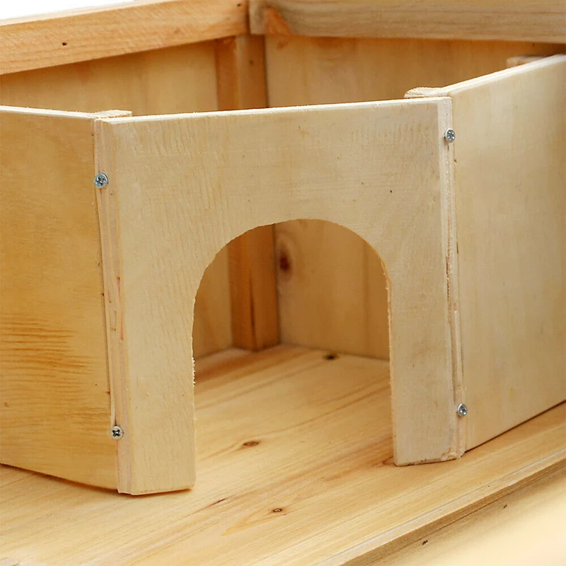 Grande cage pour hamsters petits rongeurs souris rats grange 115 cm abri bois 16_0002558