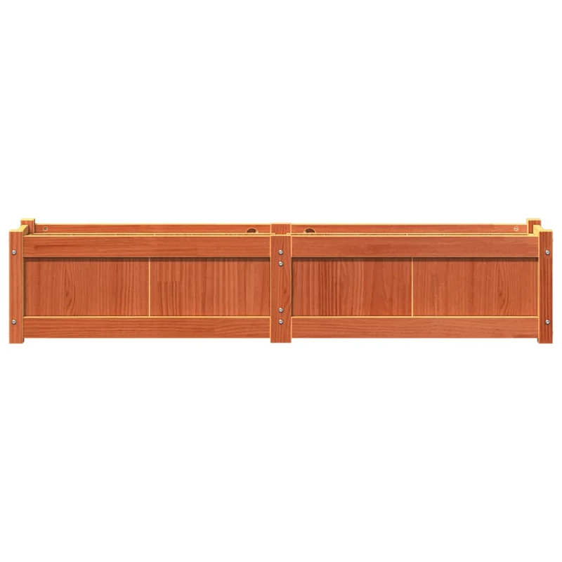 Jardinière bac lit surélevé plantes fleurs jardin terrasses lot de 2 cire bois de pin massif marron 02_0039061