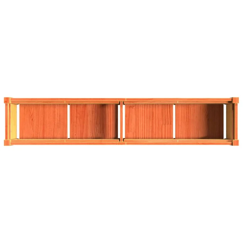 Jardinière bac lit surélevé plantes fleurs jardin terrasses lot de 2 cire bois de pin massif marron 02_0039061