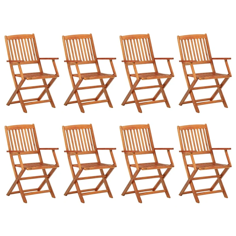 Mobilier à dîner de jardin 9 pièces bois d'acacia massif 02_0014824