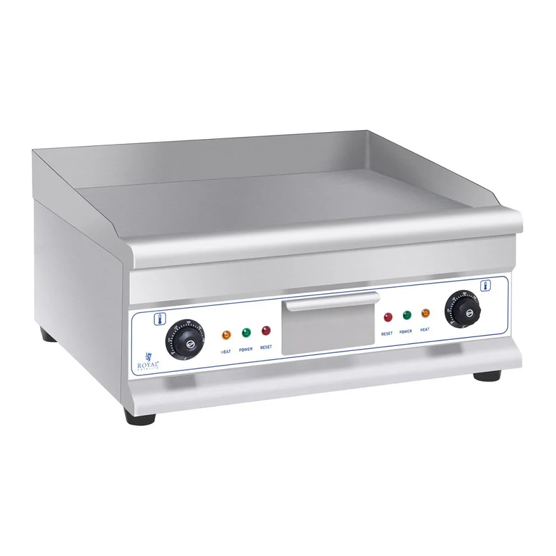 Plancha électrique double 60 cm lisse 2 zones de chauffe 2 x 3 200 watts 14_0002858