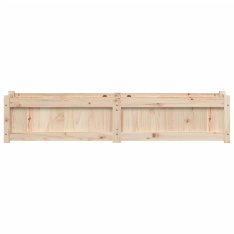 Jardinière bac lit surélevé plantes fleurs terrasse jardin 150 x 31 x 31 cm bois de pin massif marron 02_0037427