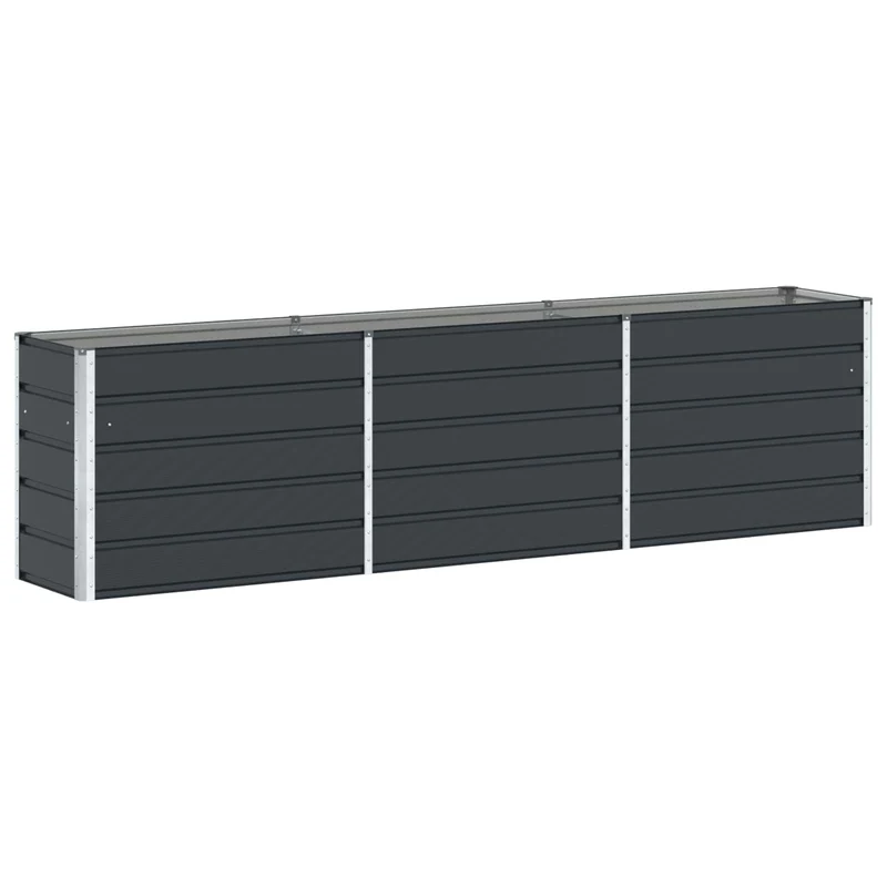 Jardinière en acier galvanisé extérieur moderne 480 x 50 x 45 cm design industriel ambiance urbaine en acier anthracite 02_0059238