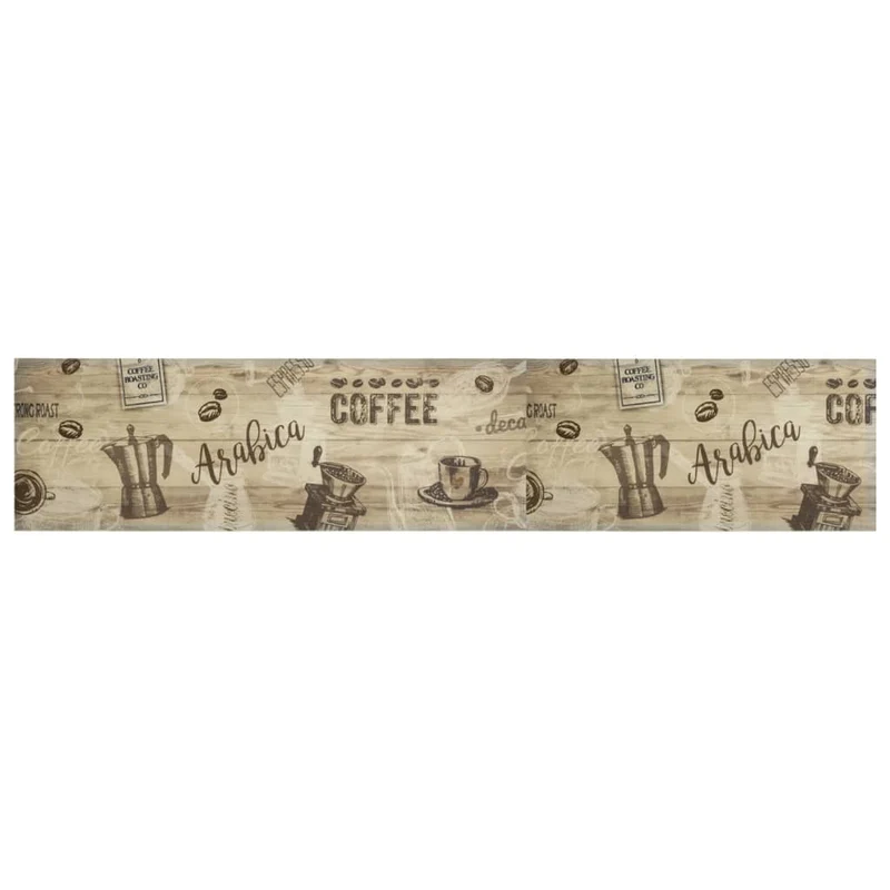 Tapis de cuisine lavable design élégant absorbant 300 x 60 cm en velours marron 02_0056419