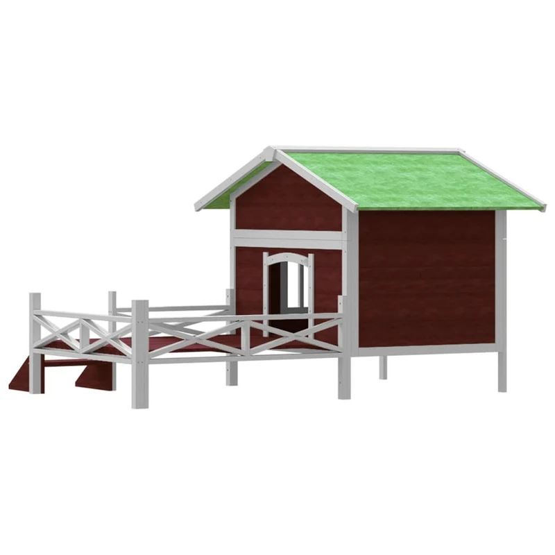 Chenil moka 159 x 120 x 88,5 cm bois de pin solide marron 02_0041914