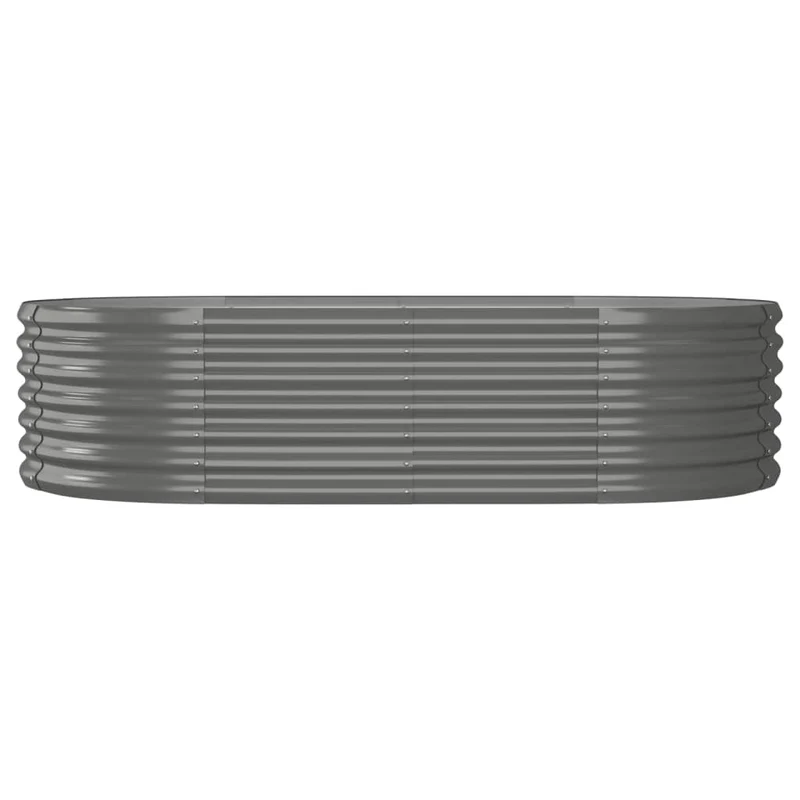 Jardinière bac lit surélevé plantes fleurs terrasse jardin de jardin acier enduit de poudre 152 x 80 x 36 cm gris 02_0039582