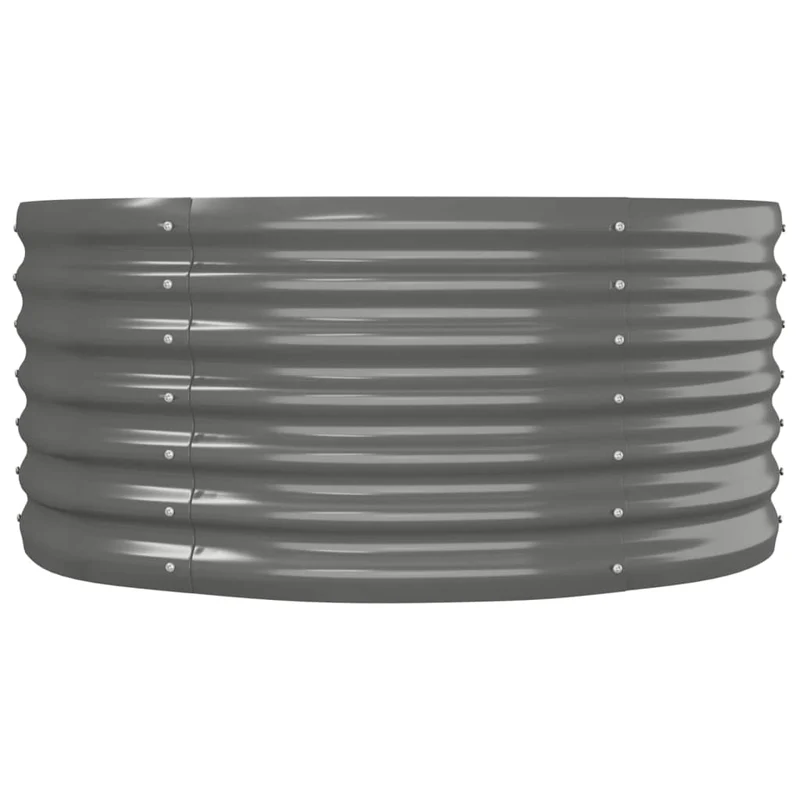 Jardinière bac lit surélevé plantes fleurs terrasse jardin de jardin acier enduit de poudre 152 x 80 x 36 cm gris 02_0039582
