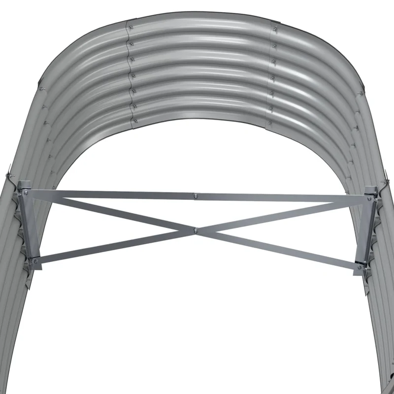 Jardinière bac lit surélevé plantes fleurs terrasse jardin de jardin acier enduit de poudre 152 x 80 x 36 cm gris 02_0039582