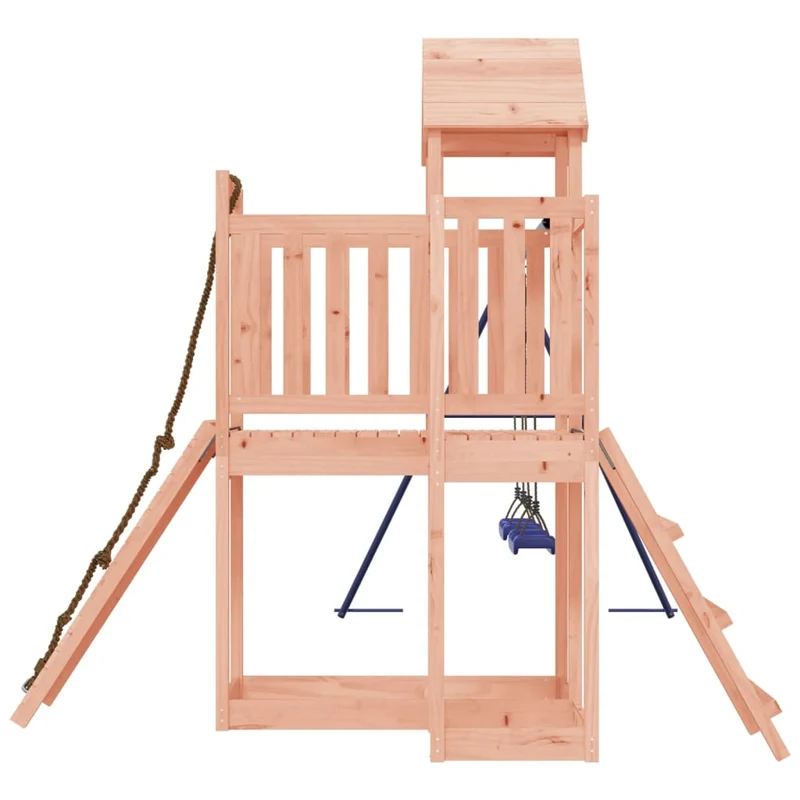 Aire de jeux d'extérieur balançoires toboggan portiques robuste jeux jardin 357 x 248 x 214 cm bois massif de douglas 02_0004797