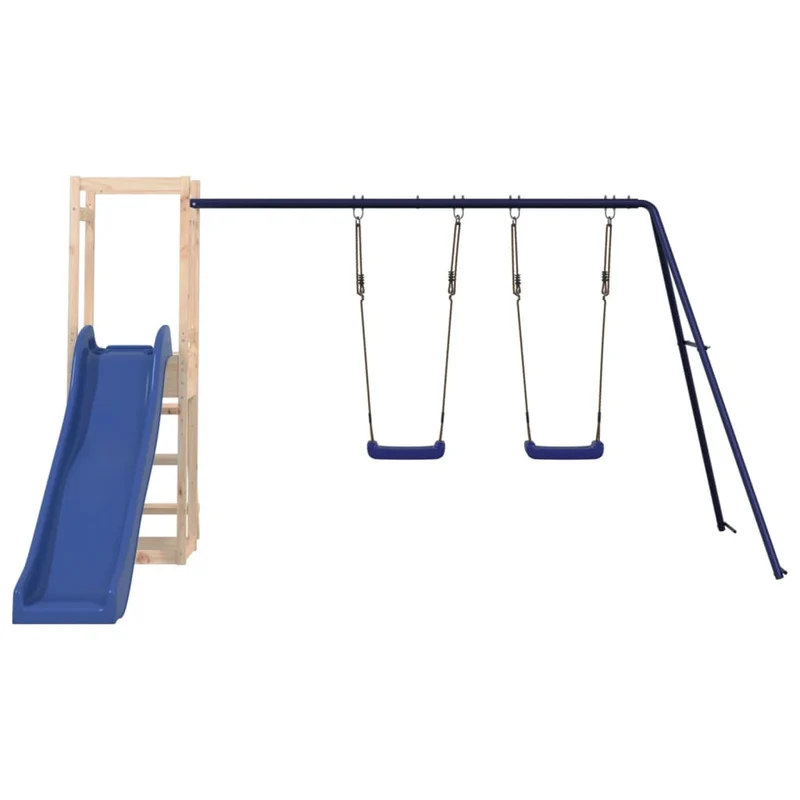 Aire de jeux d'extérieur balançoires toboggan portiques robuste jeux jardin 308 x 321 x 169 cm bois de pin massif 02_0004712