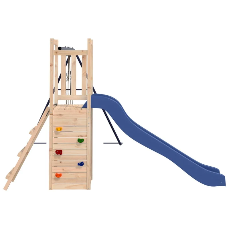 Aire de jeux d'extérieur balançoires toboggan portiques robuste jeux jardin 308 x 321 x 169 cm bois de pin massif 02_0004712