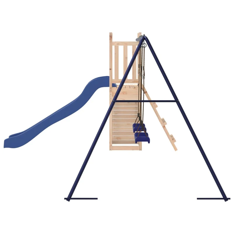 Aire de jeux d'extérieur balançoires toboggan portiques robuste jeux jardin 308 x 321 x 169 cm bois de pin massif 02_0004712