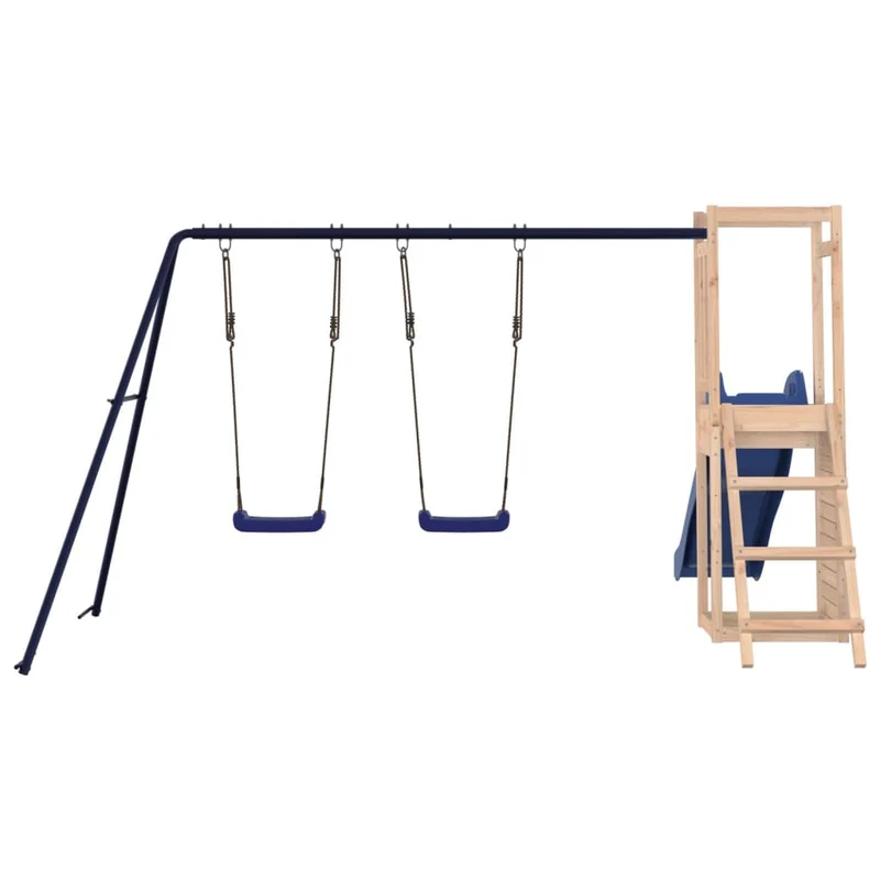 Aire de jeux d'extérieur balançoires toboggan portiques robuste jeux jardin 308 x 321 x 169 cm bois de pin massif 02_0004712