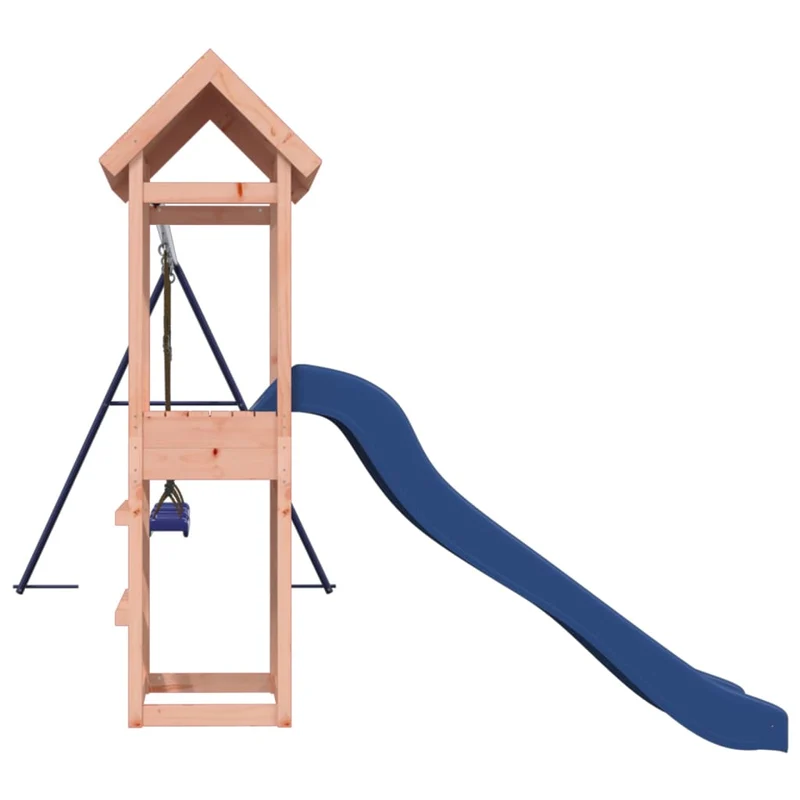 Aire de jeux d'extérieur balançoires toboggan portiques robuste jeux jardin 308 x 315 x 194 cm bois massif de douglas 02_0004799