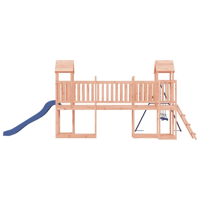 Aire de jeux d'extérieur balançoires toboggan portiques robuste jeux jardin 356 x 589 x 214 cm bois massif de douglas 02_0004643