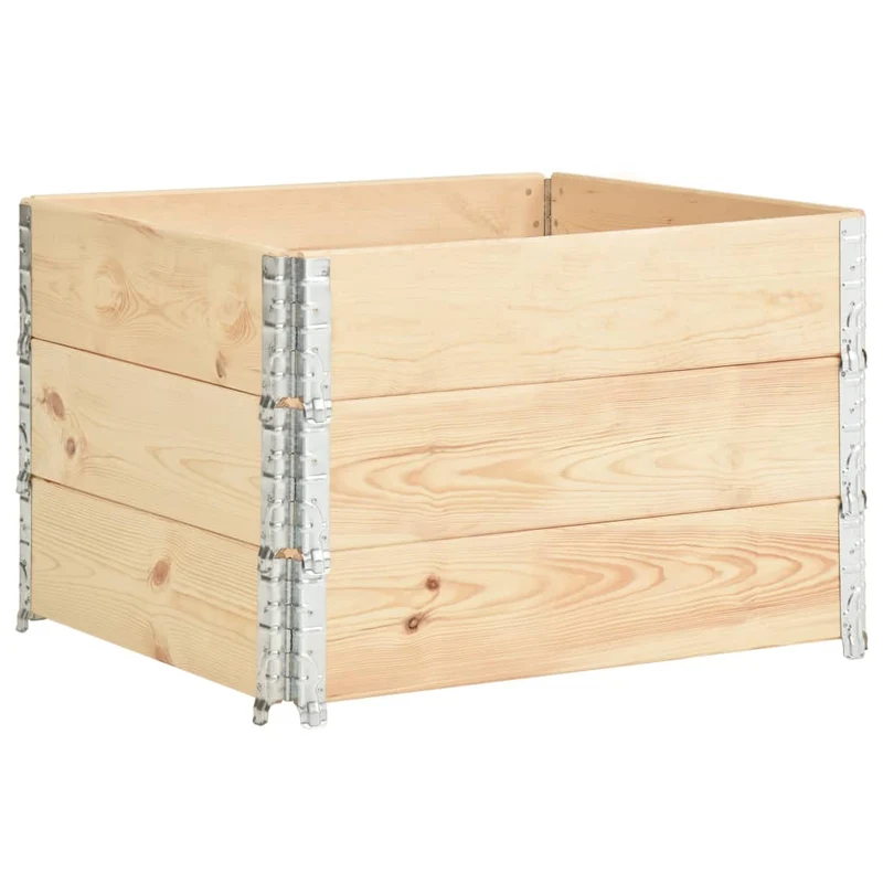 Jardinières surélevées 3 pièces 100 x 100 cm bois de pin solide 02_0000888