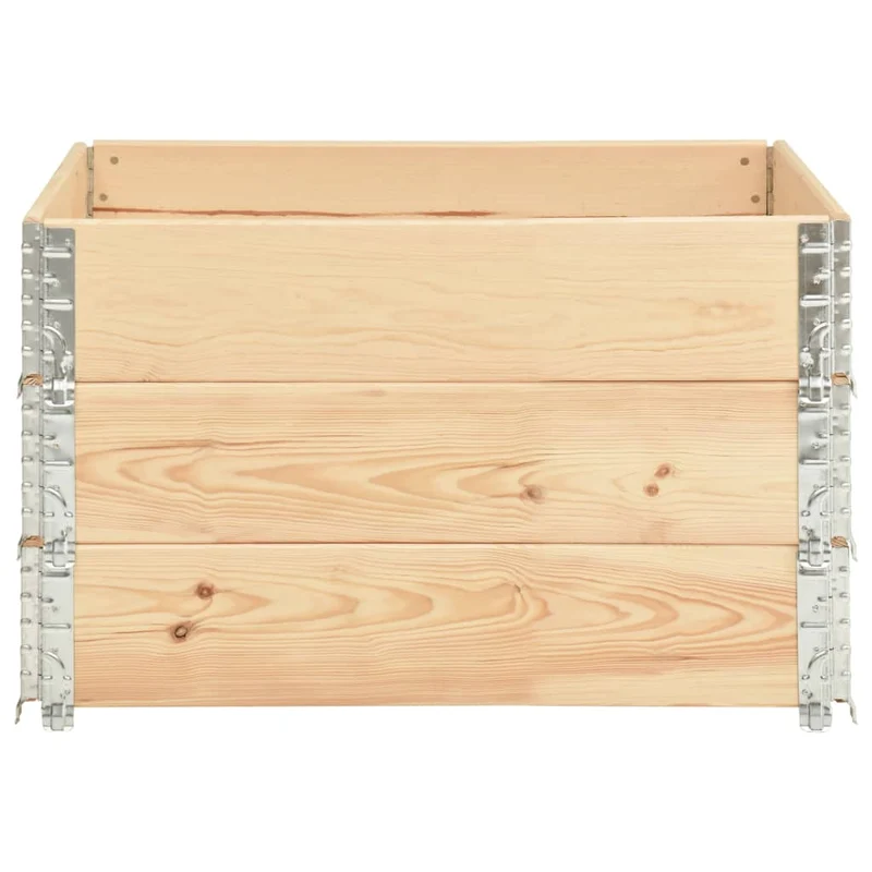 Jardinières surélevées 3 pièces 100 x 100 cm bois de pin solide 02_0000888