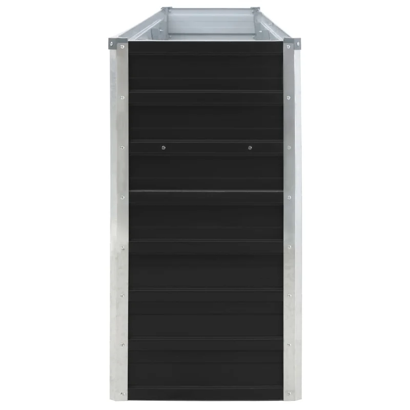 Jardinière 320 x 40 x 77 cm acier galvanisé anthracite 02_0000800