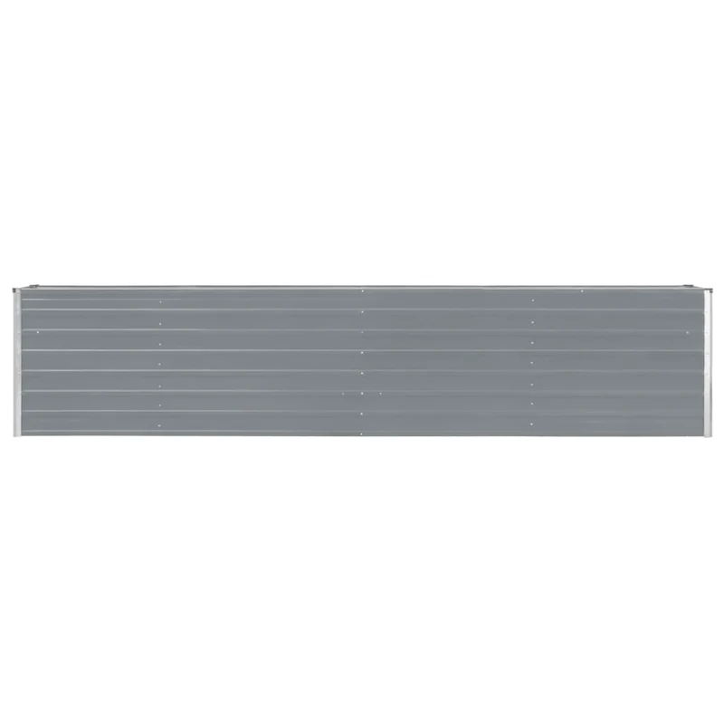 Jardinière lit surélevé plantes fleurs jardin acier galvanisé 320 x 40 x 45 cm gris 02_0001108