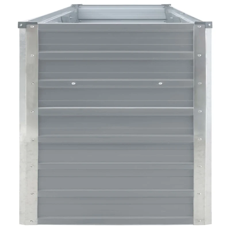 Jardinière lit surélevé plantes fleurs jardin acier galvanisé 320 x 40 x 45 cm gris 02_0001108