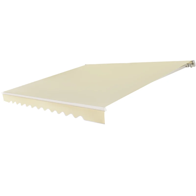 Store banne rétractable 300 x 250 cm protection solaire angle réglable 5-35° style moderne en aluminium beige 20_0019556