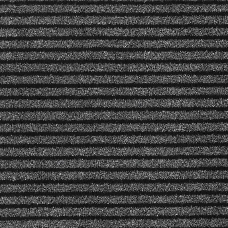 Paillasson rayé antidérapant intérieur extérieur 115 x 300 cm en PP noir 02_0058144