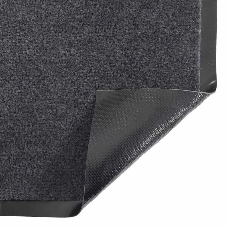 Paillasson antidérapant flexible intérieur extérieur 60 x 150 cm entretien facile en PP anthracite 02_0058160