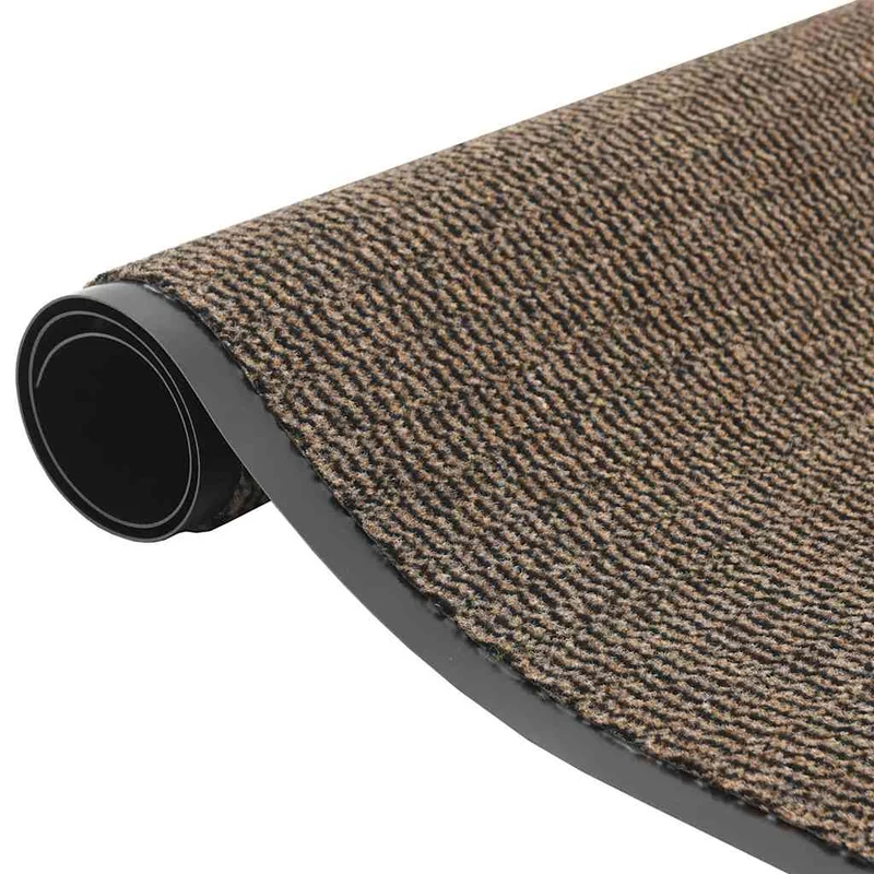 Paillasson durable antidérapant intérieur extérieur 60 x 150 cm en polypropylène marron 02_0058128