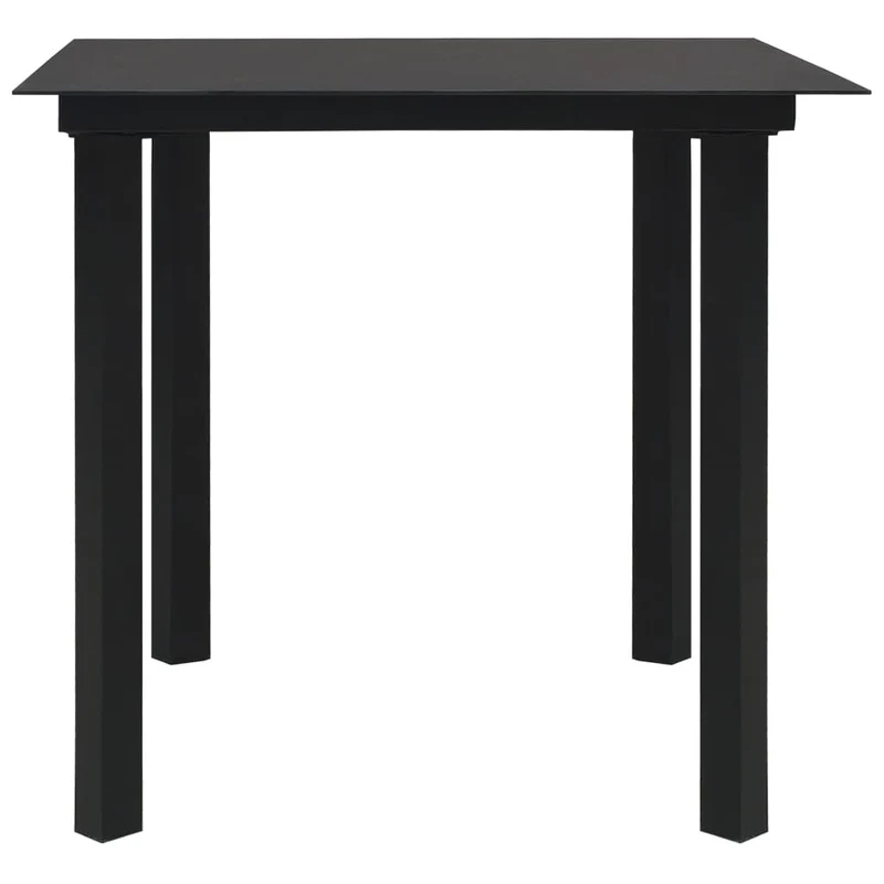 Salon de jardin meuble d'extérieur ensemble de mobilier 3 pièces rotin pvc noir 02_0016064