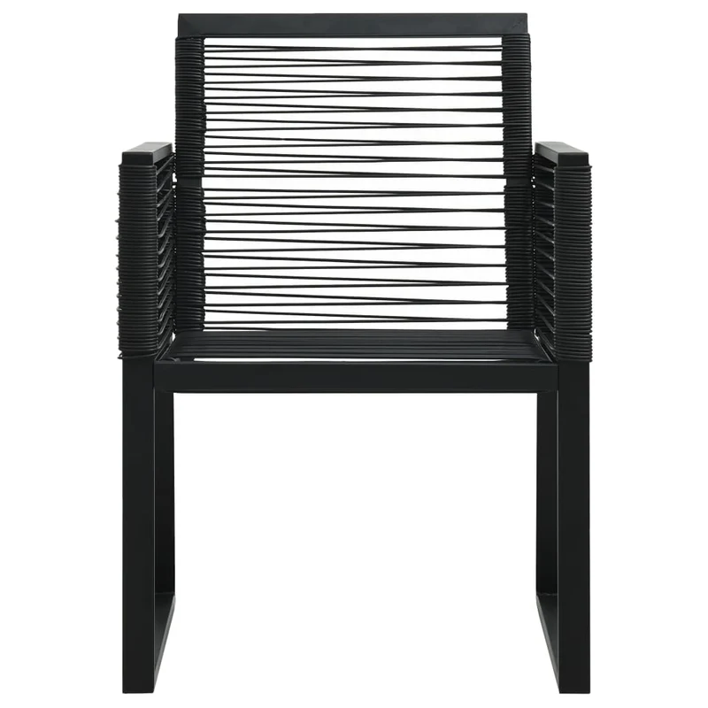 Salon de jardin meuble d'extérieur ensemble de mobilier 3 pièces rotin pvc noir 02_0016064