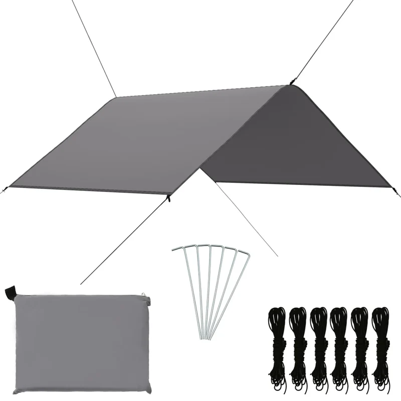 Bâche d'extérieur 3 x 2,85 m gris 02_0007721