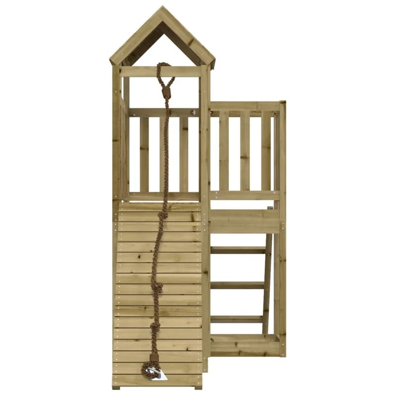 Maisonnette de jeu avec mur d'escalade 229 x 107 x 214 cm bois de pin imprégné 02_0004825