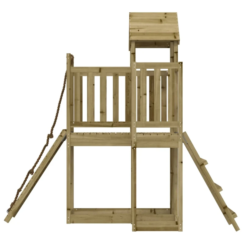 Maisonnette de jeu avec mur d'escalade 229 x 107 x 214 cm bois de pin imprégné 02_0004825
