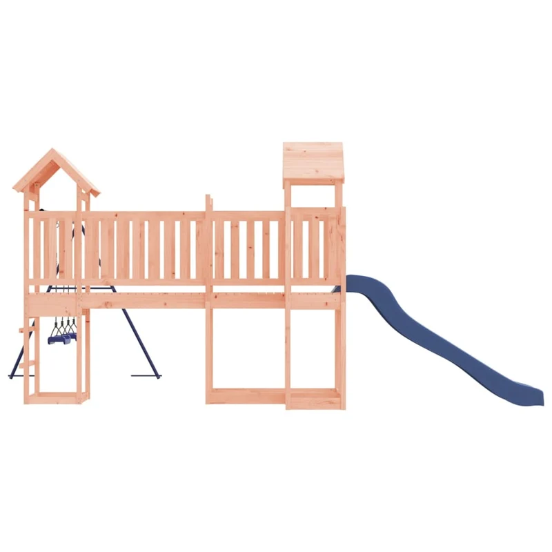 Aire de jeux d'extérieur balançoires toboggan portiques robuste jeux jardin 357 x 524 x 214 cm bois massif de douglas 02_0004811