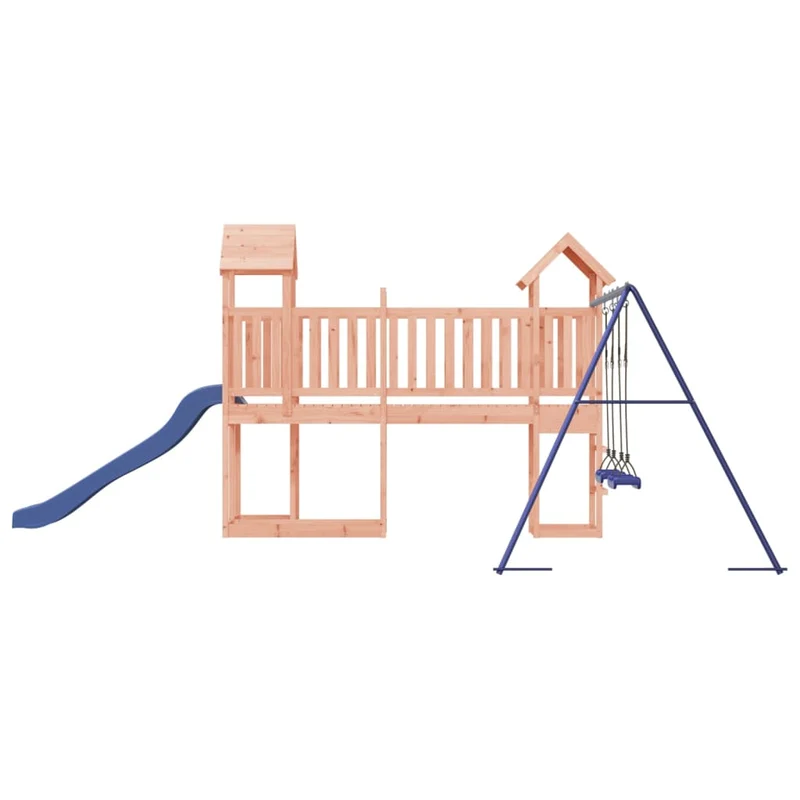 Aire de jeux d'extérieur balançoires toboggan portiques robuste jeux jardin 357 x 524 x 214 cm bois massif de douglas 02_0004811