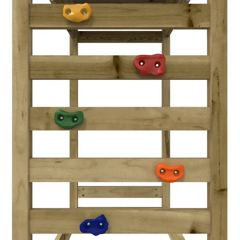 Aire de jeux d'extérieur balançoires toboggan portiques robuste jeux jardin 492 x 360 x 264 cm bois de pin imprégné 02_0004704