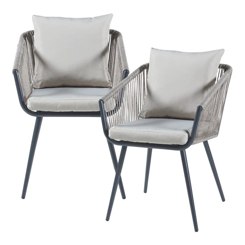 Ensemble de meubles de jardin salon 3 pièces anthracite gris 03_0009413