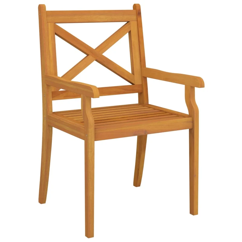 Ensemble de salle à manger de jardin meuble extérieur 5 pièces bois d'acacia solide 02_0013752