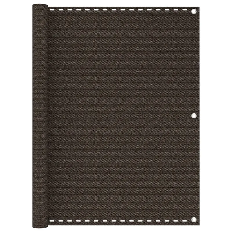 Écran de balcon brise pare vue protection confidentialité 120 x 500 cm PEHD marron 02_0010224