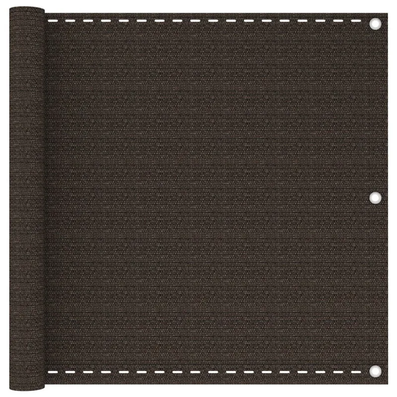 Écran de balcon brise pare vue protection confidentialité 90 x 600 cm PEHD marron 02_0010245