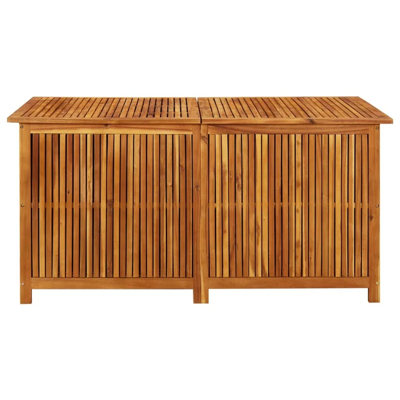 Coffre boîte meuble de jardin rangement 150 x 80 x 75 cm bois d'acacia solide 02_0013012